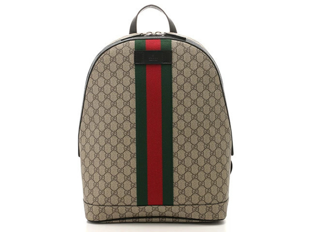 Gucci Bag Backpack Web GG Supreme Beige Cream